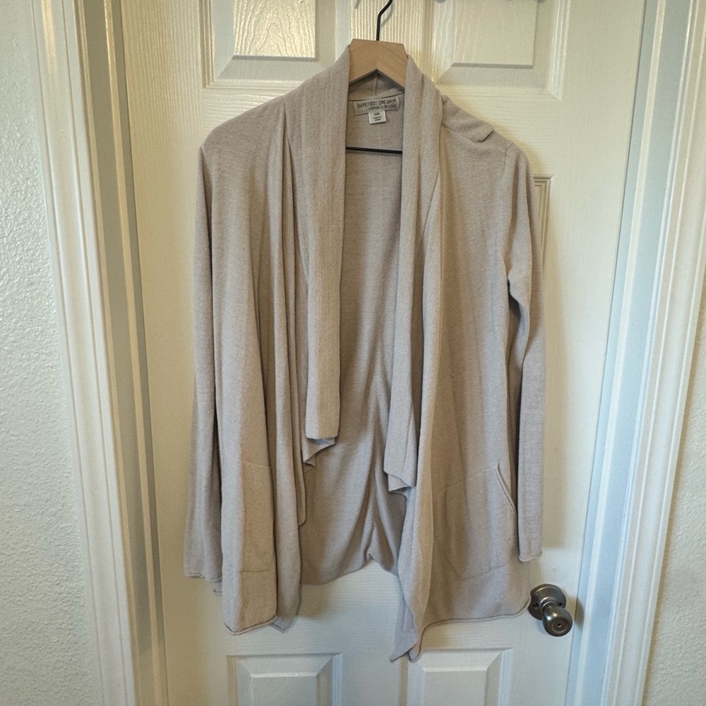 Women's Beige Open Front Cardigan